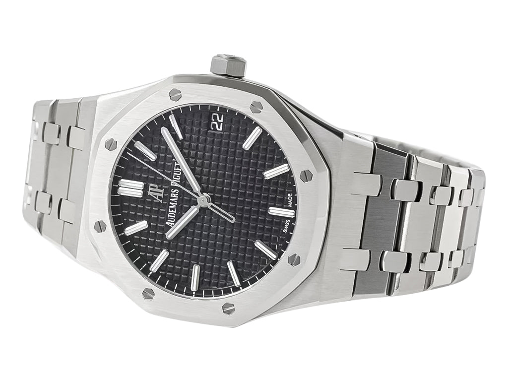 Royal Oak Stainless Steel with Black Dial (41mm) - 15500