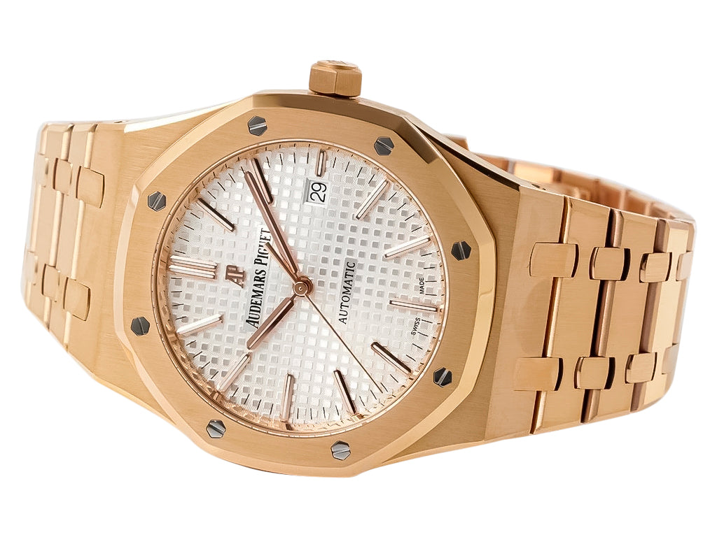 Royal Oak Pink Gold with Silver Dial (41mm) - 15400