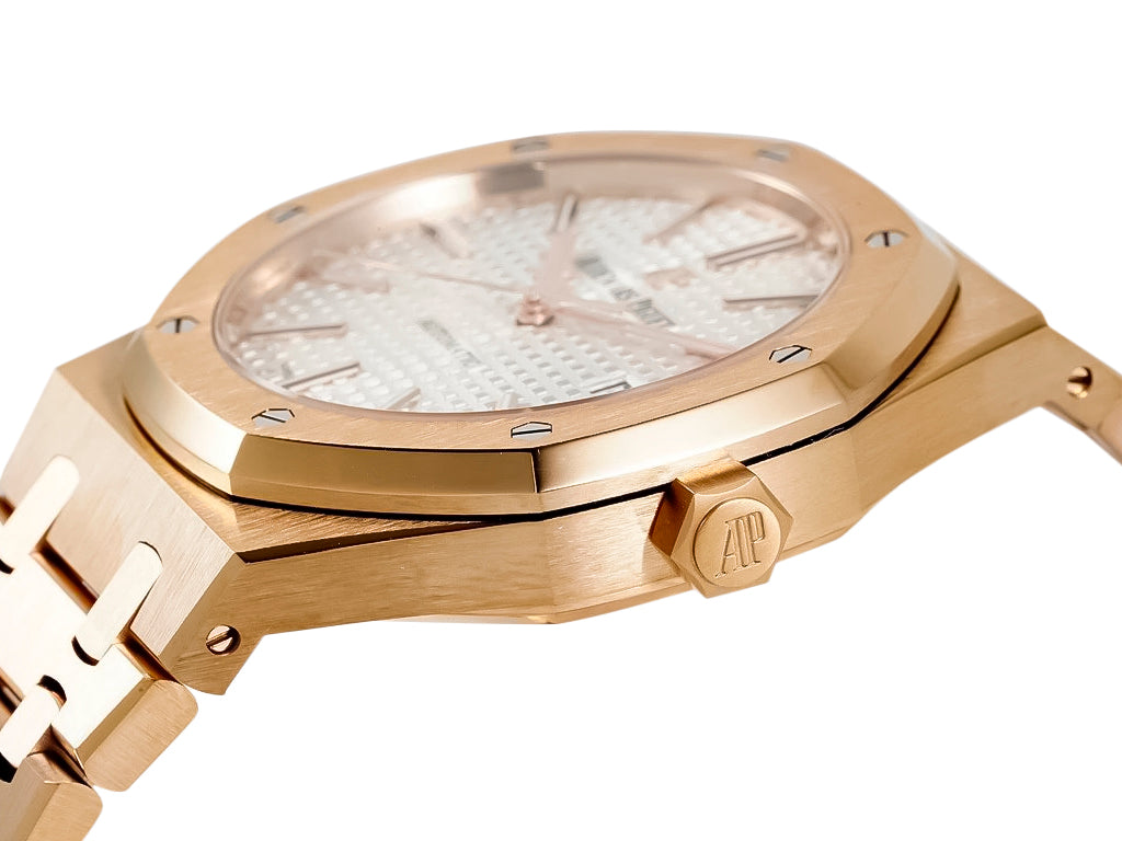 Royal Oak Pink Gold with Silver Dial (41mm) - 15400