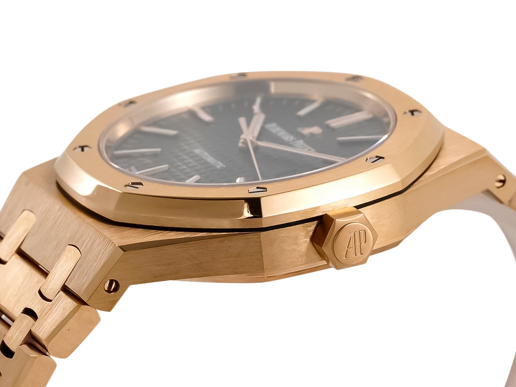 Royal Oak Pink Gold with Black Dial (41mm) - 15400