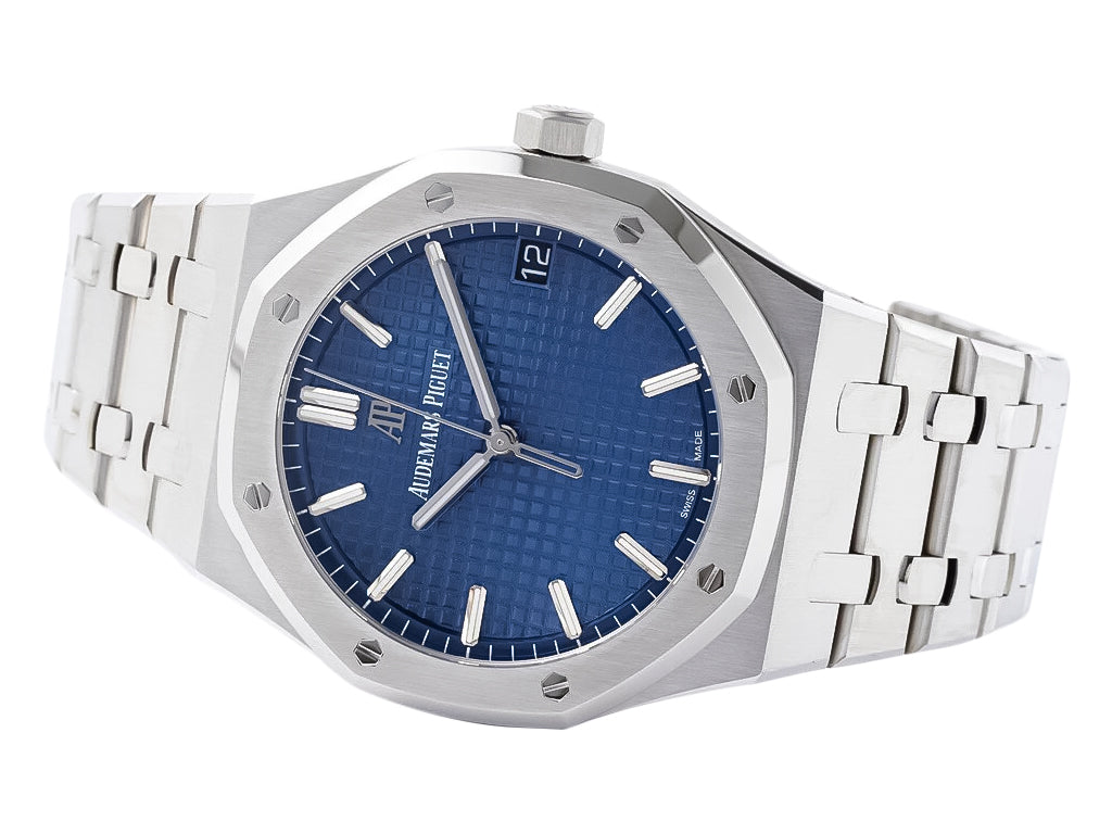 Royal Oak Stainless Steel with Blue Dial (41mm) - 15500