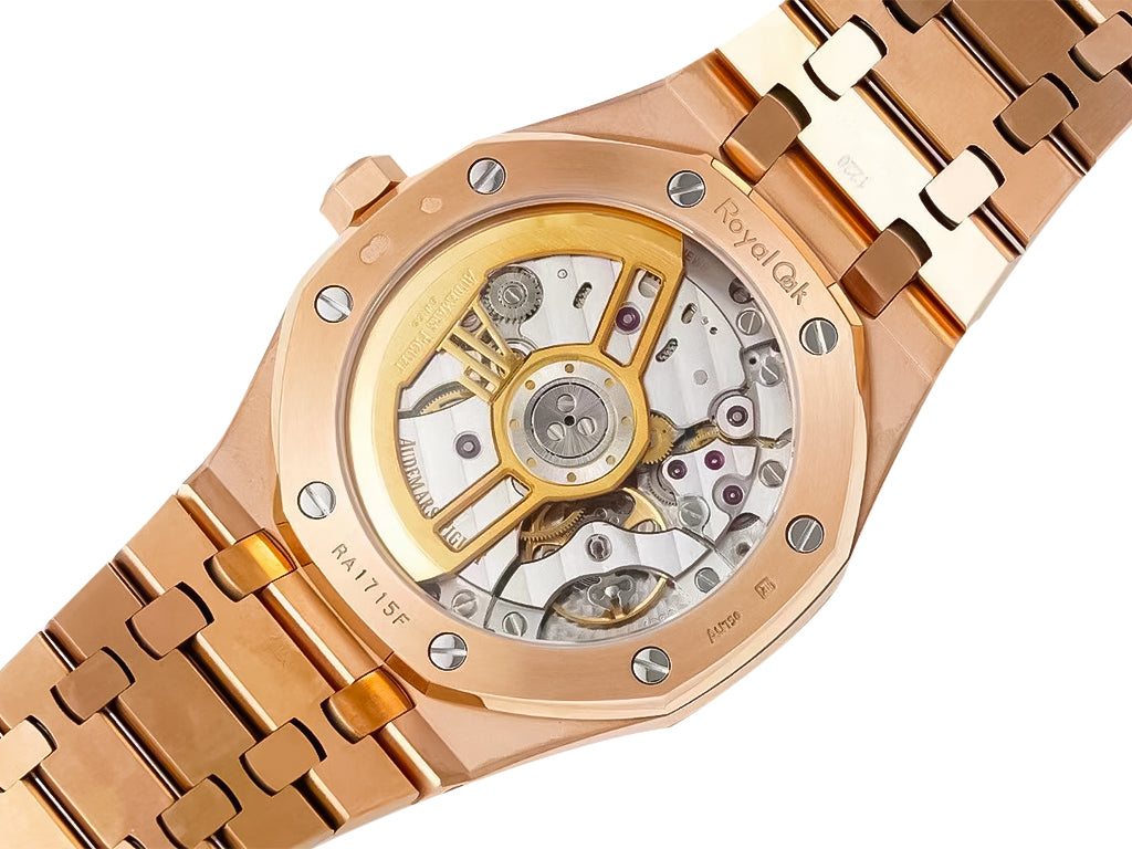 Royal Oak Pink Gold with Black Dial (41mm) - 15500