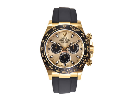 Cosmograph Daytona Yellow Gold Oysterflex with Champagne Dial