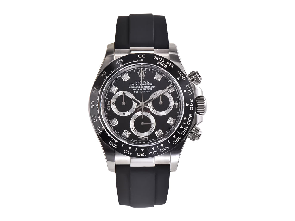 Cosmograph Daytona Stainless Steel Oysterflex with Diamond Black