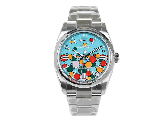 Oyster Perpetual 36 Stainless Steel with Turquoise Dial (Celebration Motif)