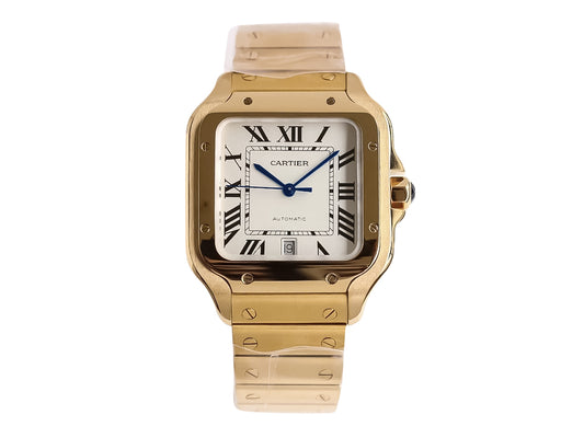 Santos Large Yellow Gold with White Dial (40mm)