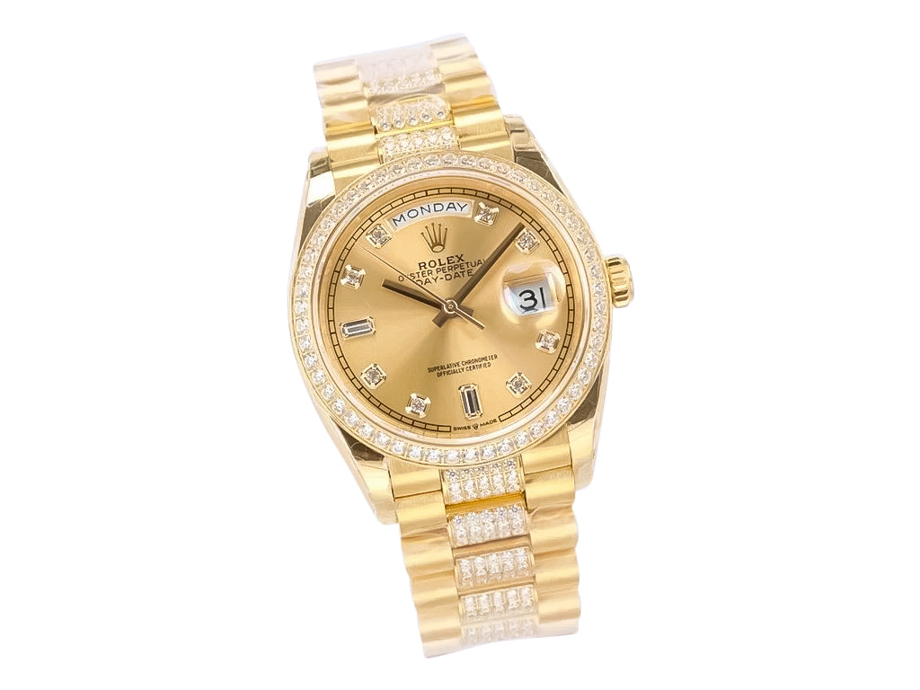 Day-Date 36 Yellow Gold 'President' with Diamond Champagne Dial and Diamond Bezel