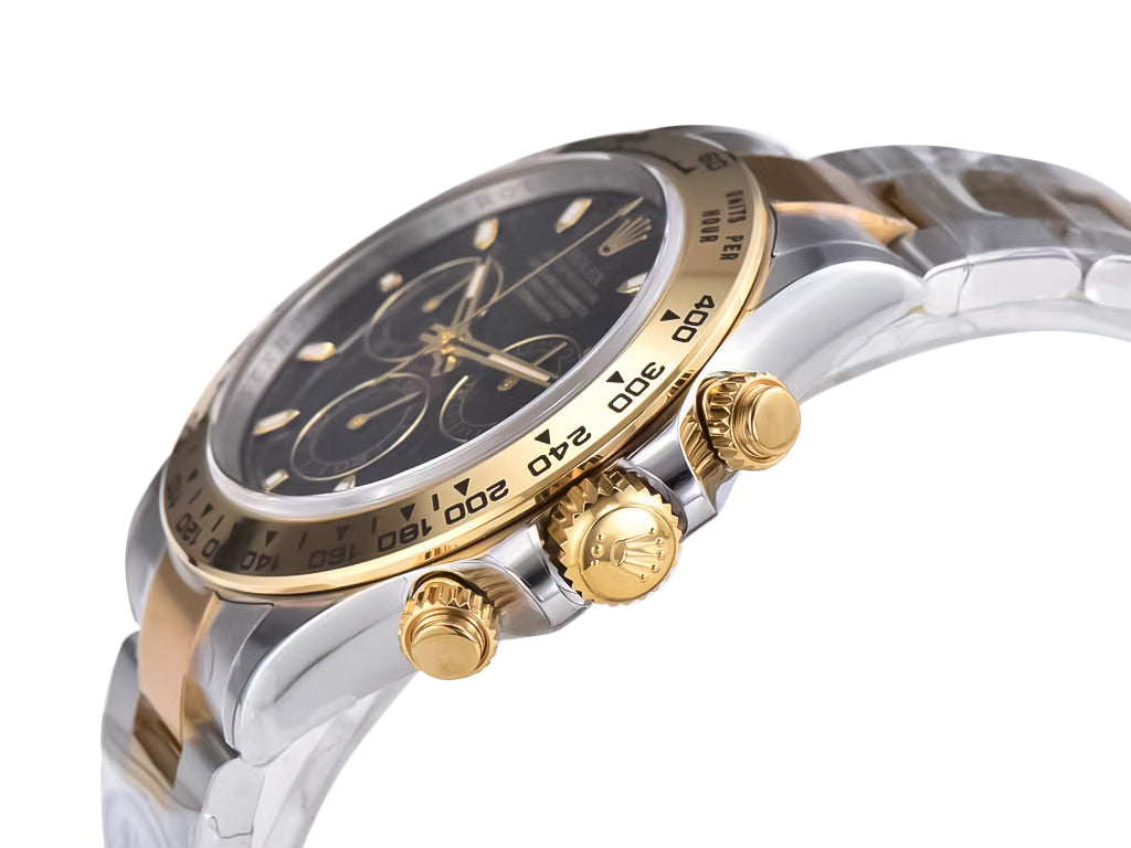 Cosmograph Daytona Two Tone Yellow Gold & Steel with Black Dial