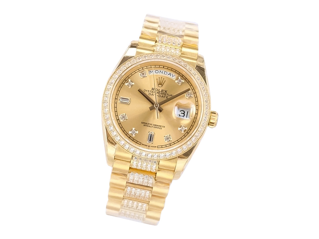 Day-Date 36 Yellow Gold 'President' with Diamond Champagne Dial and Diamond Bezel