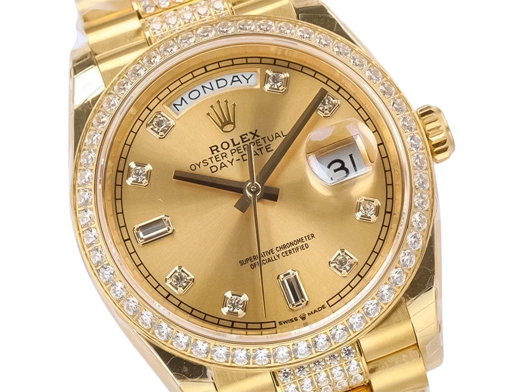 Day-Date 36 Yellow Gold 'President' with Diamond Champagne Dial and Diamond Bezel