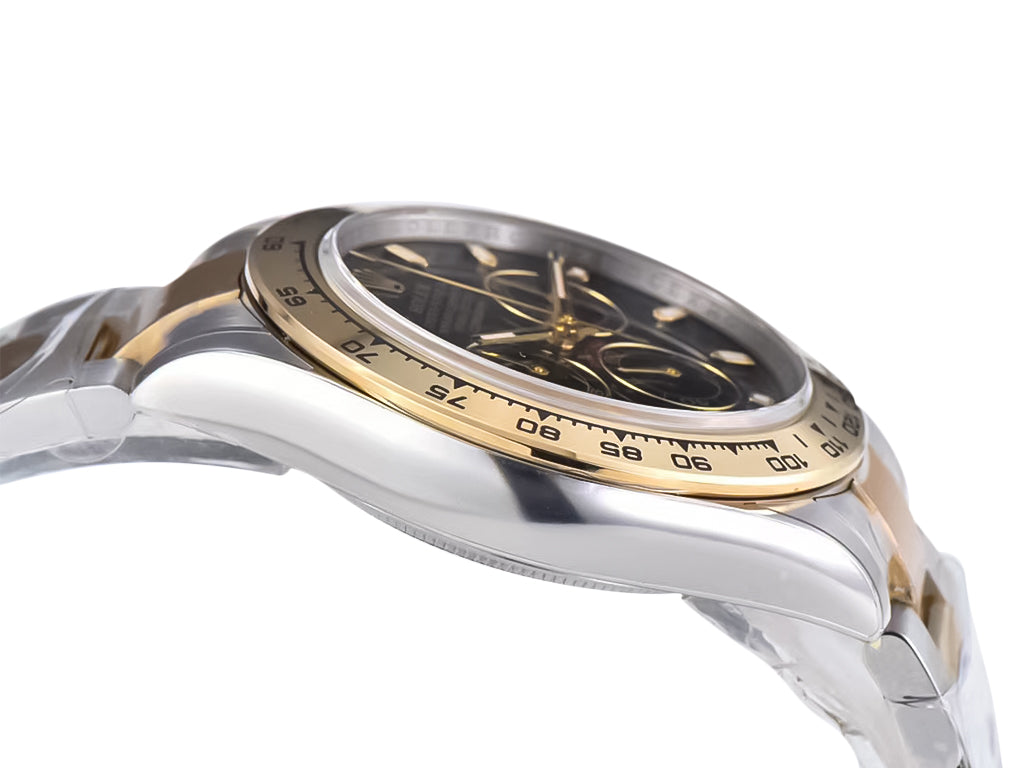 Cosmograph Daytona Two Tone Yellow Gold & Steel with Black Dial