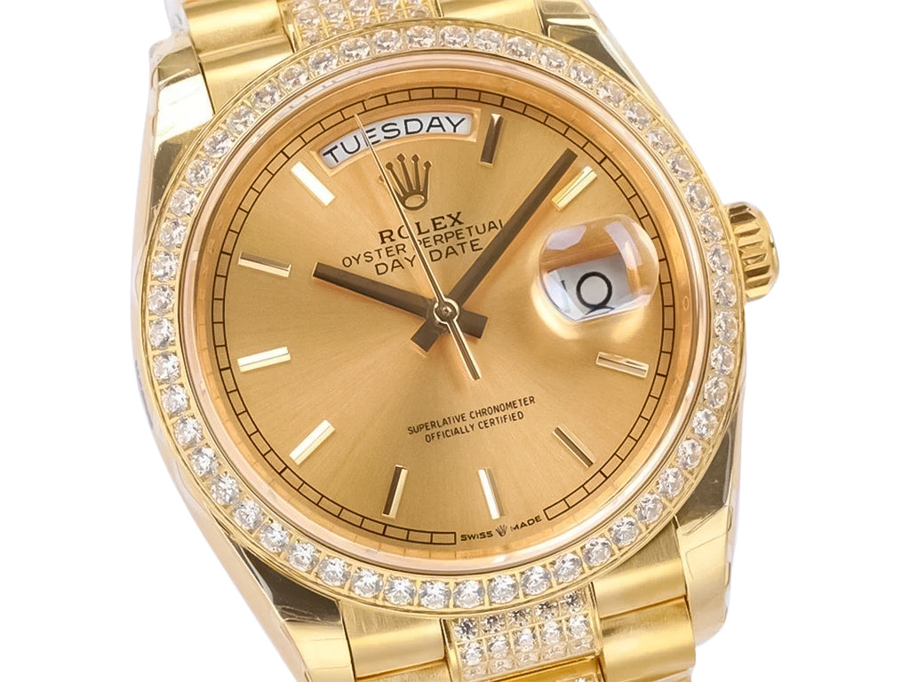 Day-Date 36 Yellow Gold 'President' with Champagne Dial and Diamond Bezel