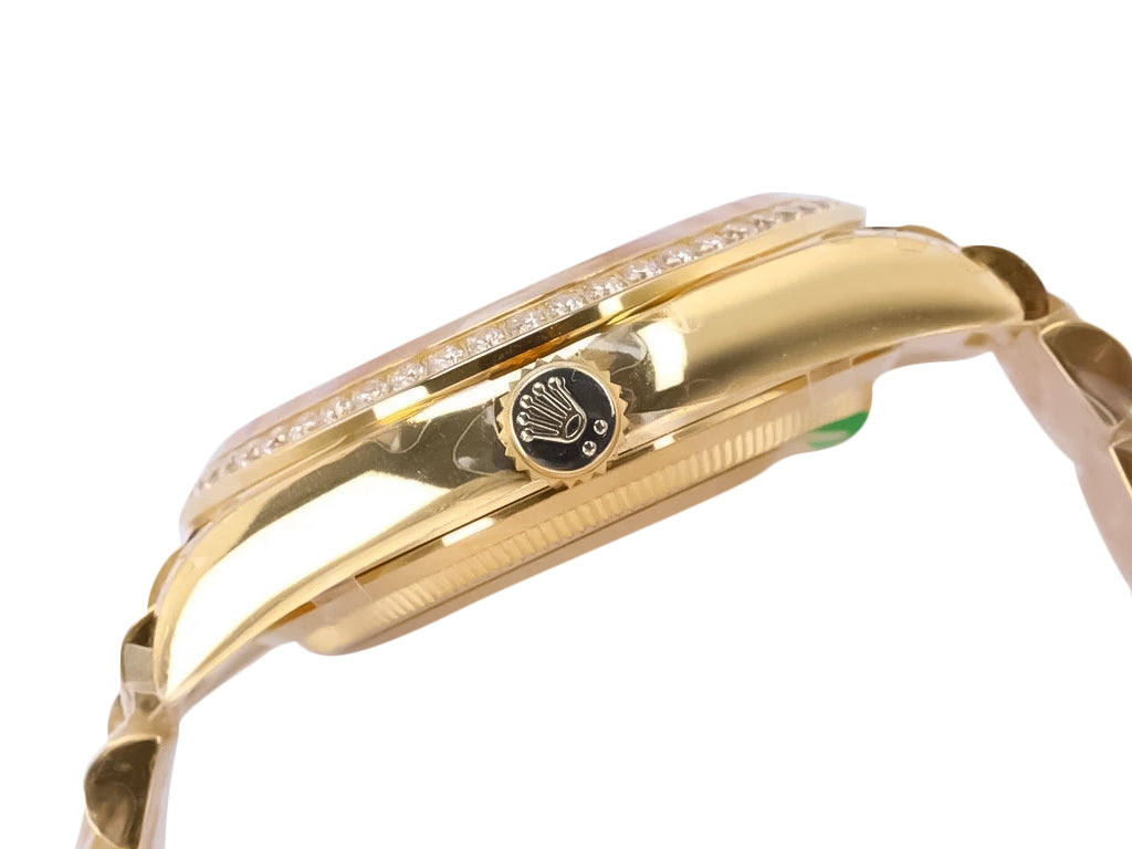 Day-Date 36 Yellow Gold 'President' with Diamond Green Ombre Dial and Diamond Bezel