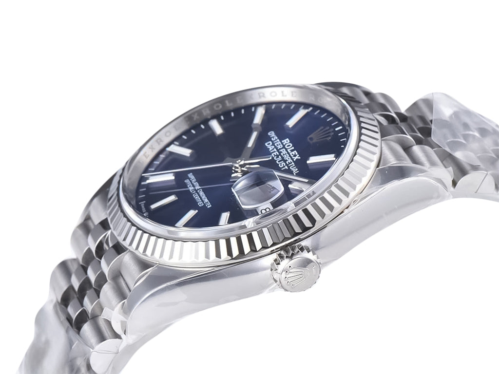 Datejust 36 Stainless Steel on Jubilee with Blue Dial and Fluted Bezel