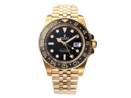 GMT-Master II Yellow Gold with Black Dial on Jubilee (40mm)