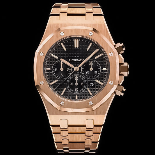 Royal Oak Chronograph Rose Gold Black Dial